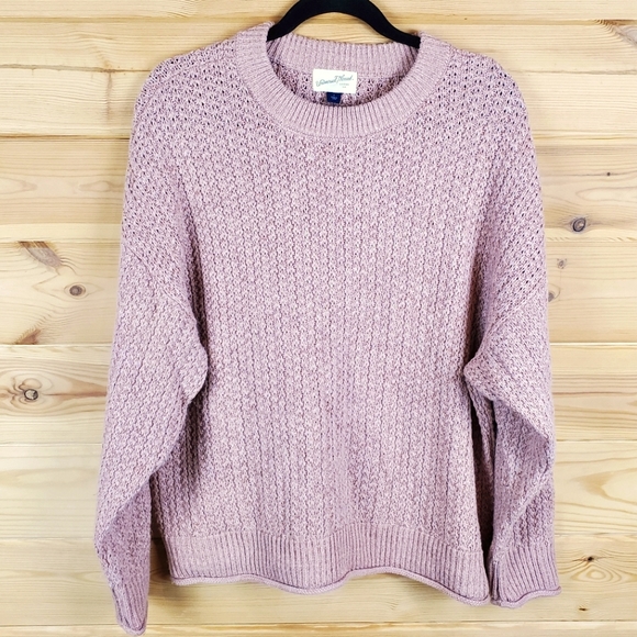 Universal Thread Sweaters - Universal Thread Light‎ Pink Knit Crew Neck Sweater Size Large
